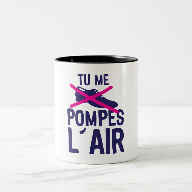 tu me pompes air chaussure expression citation Två-Tonad mugg (Center)