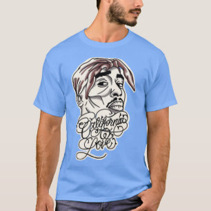 tu pac gangster rap california t shirt