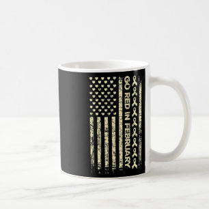 Tu Red Ribbon Heart Disease Awareness Gift America Kaffemugg