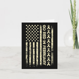 Tu Red Ribbon Heart Disease Awareness Gift America Kort