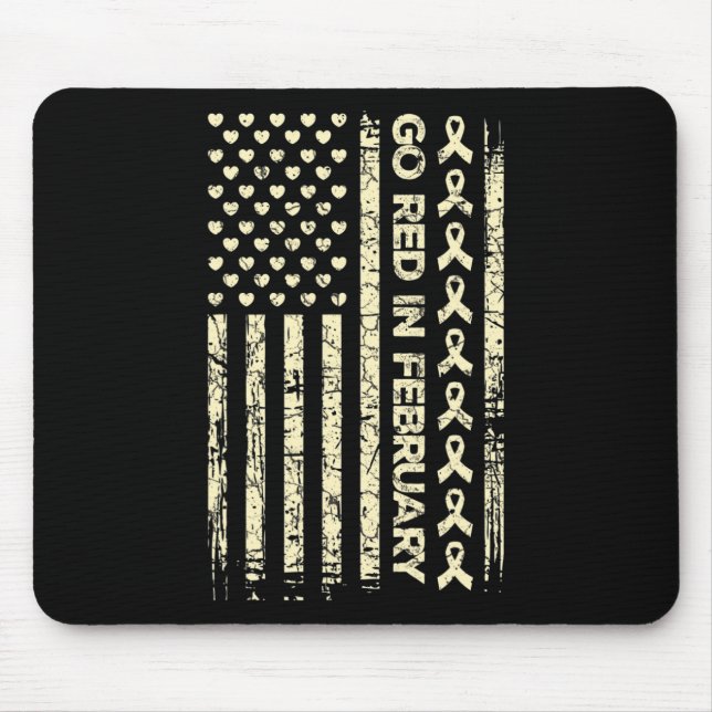 Tu Red Ribbon Heart Disease Awareness Gift America Musmatta (Framsidan)