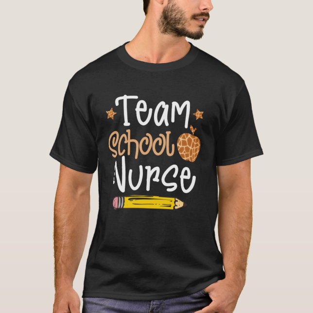 Tu Team School Nurse Back To School Costume Pencil T Shirt (Framsida)