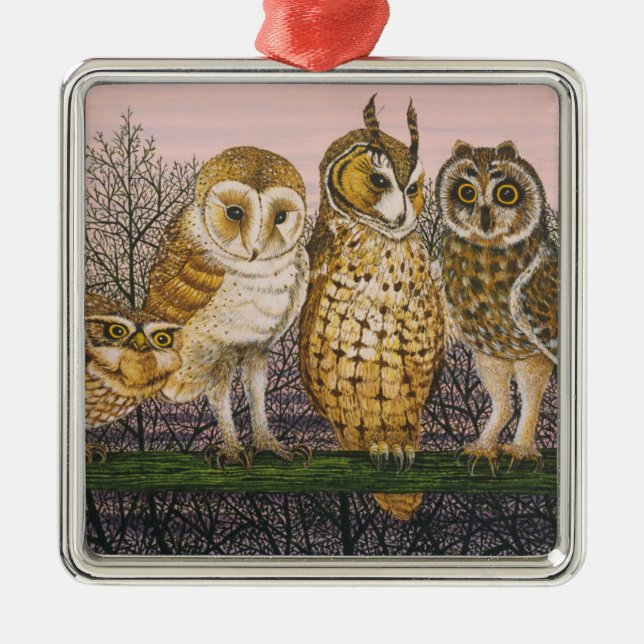 Tu-whit Tu-whooing Julgransprydnad Metall (Framsidan)