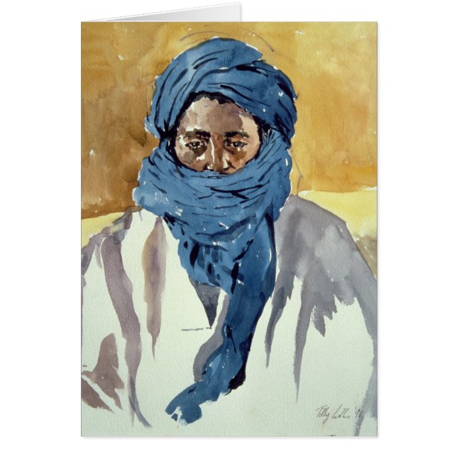 TuaregTribesman Timbuctoo 1991 Hälsningskort (Framsidan)