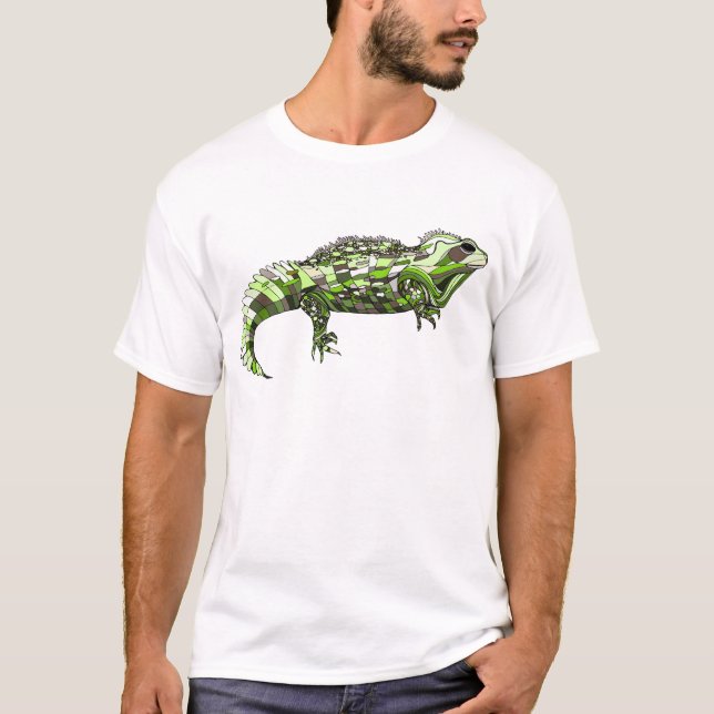 Tuatara grönt tee shirt (Framsida)