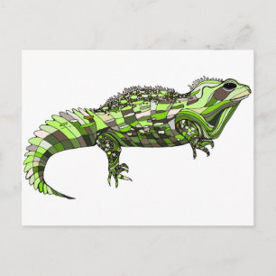 Tuatara Grönt Vykort