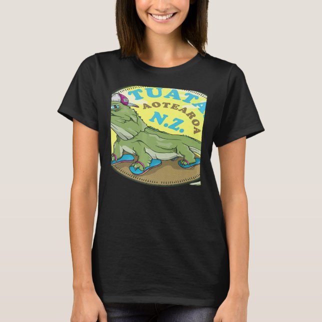 Tuatara New Zealand T Shirt (Framsida)