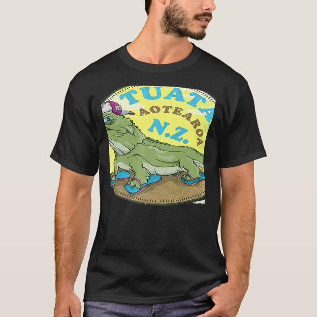 Tuatara New Zealand T Shirt (Framsida)