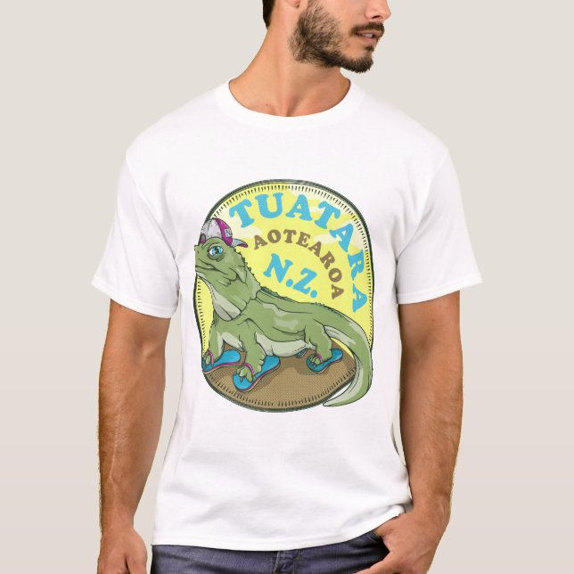 Tuatara Nya Zeeland T Shirt (Framsida)