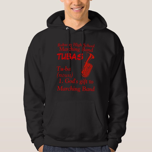 Tuba01-08 Rahway högstadium som marscherar Hoodie (Framsida)