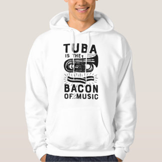 Tuba är baconet av musik marscherande band rolig C Hoodie