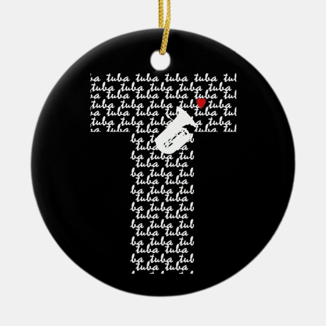 Tuba Brev T Julgransprydnad Keramik (Framsidan)