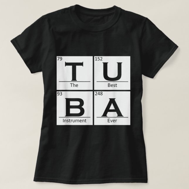 Tuba Chemistry Inslag Tubist Jazz Music Tuba Pla T Shirt (Design framsida)