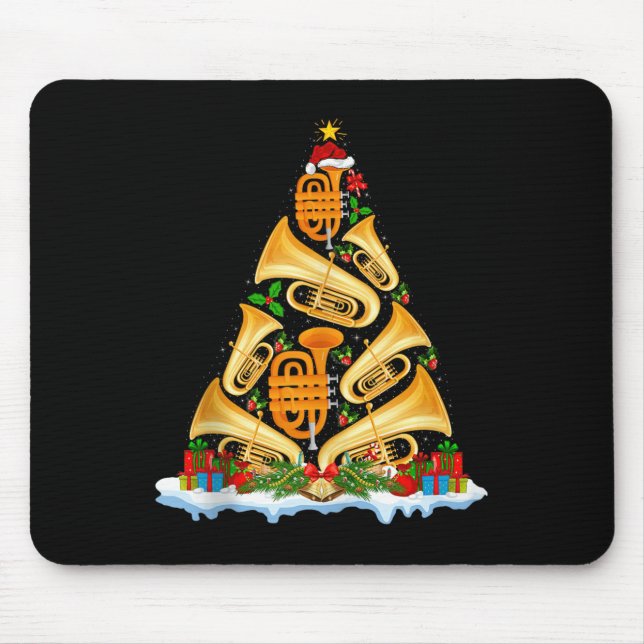 Tuba Christmas Tree Lights Tuba Music Lover Musica Musmatta (Framsidan)
