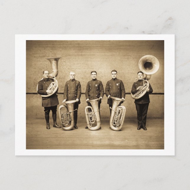 Tuba Cops (Sepia) Vykort (Framsida)