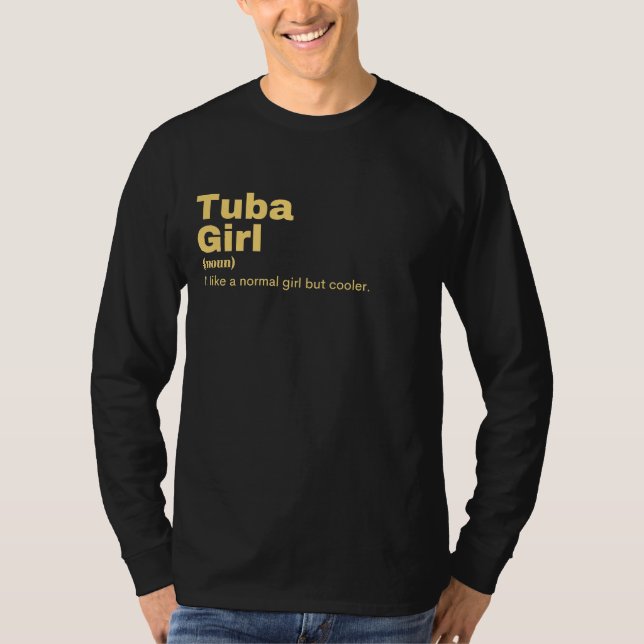 Tuba  Girl - Tuba  T Shirt (Framsida)