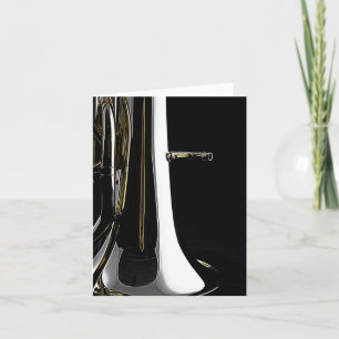 Tuba Greeting Card för Band Musician Helgkort