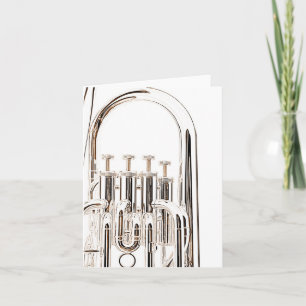 Tuba Greeting Card för Band Musician Helgkort