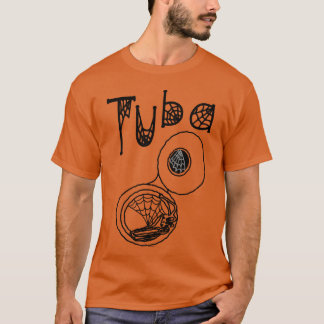 Tuba Halloween Cobwebs-vän T Shirt