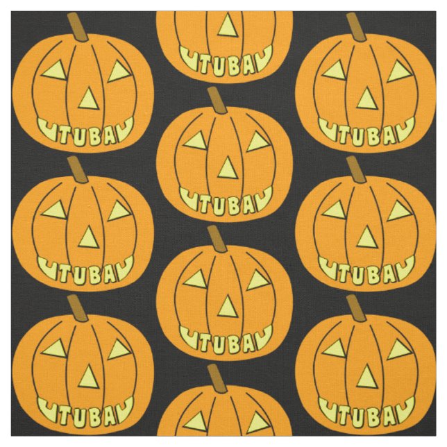 Tuba Halloween Pumpkin Tyg (Provkarta)
