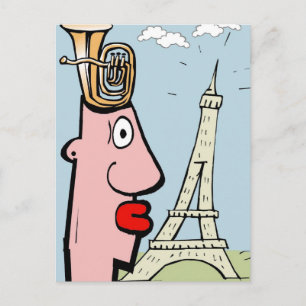 Tuba Head i Paris Vykort