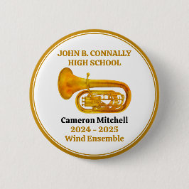 Tuba High School Band Gold Personalized Knapp