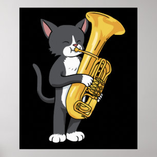 Tuba i Tuxedo-gruppen ger kvinnor Manar Marching B Poster