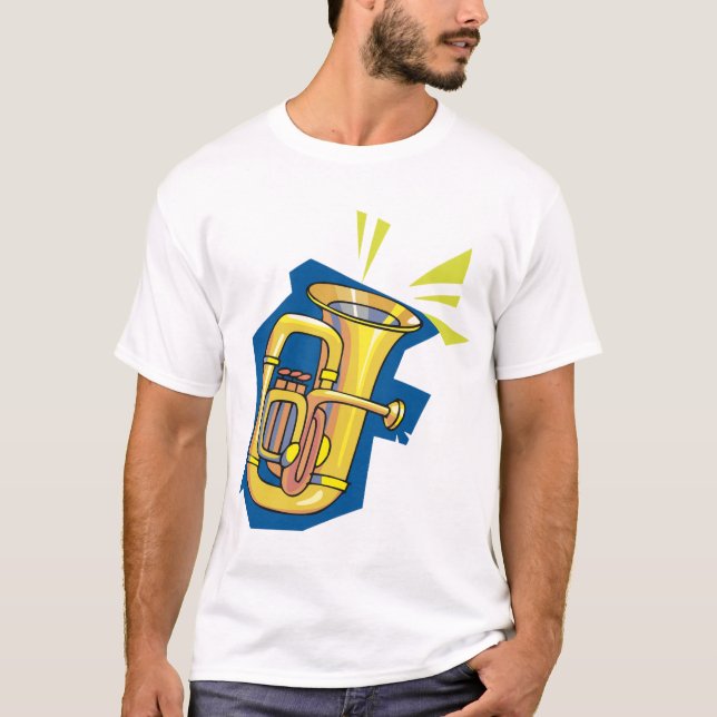 Tuba Instrument Herr T-Shirt (Framsida)