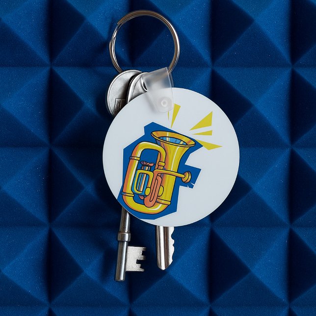 Tuba Instrument Keychain Nyckelring (Skapare uppladdad)