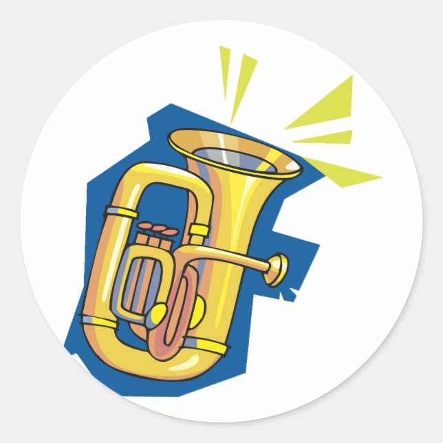 Tuba Instrument Klistermärken (Framsida)