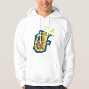 Tuba Instrument Mäns Hoodie