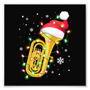 Tuba jul Shirt Funny Marching Band Geek Holi Fototryck