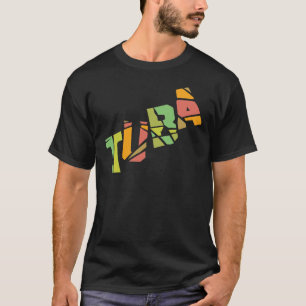 Tuba-krackad text t shirt