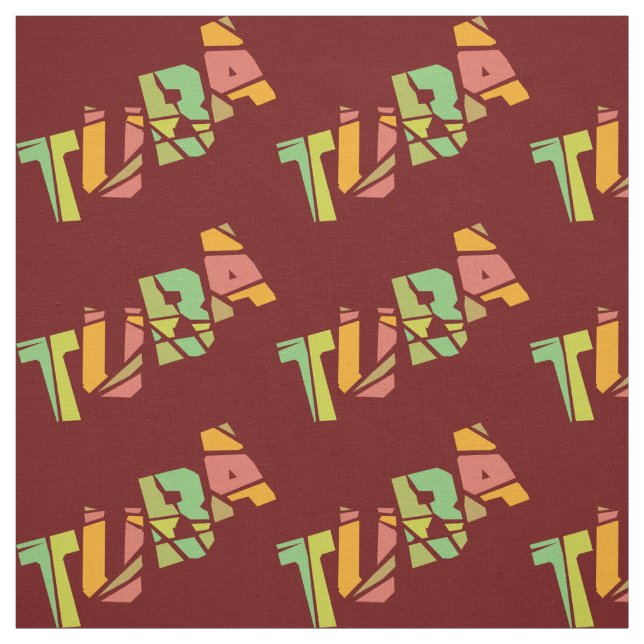 Tuba-krackad text tyg (Provkarta)