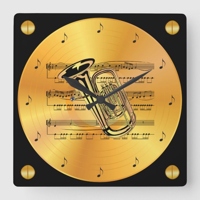 Tuba ~ Lakan Music ~ Guld Record ~ Fyrkantig Klocka (Framsida)
