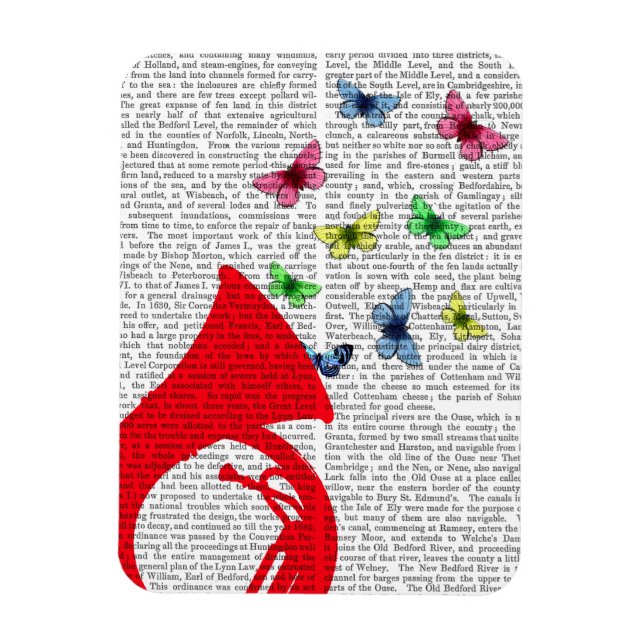 Tuba med Butterflies Magnet (Vertikal)