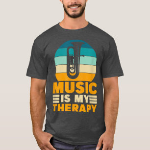 Tuba Music är mitt terapifunna Music Älskare Instr T Shirt