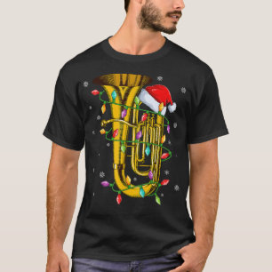 Tuba Music Julafton Lighting Matching Santa Hat Tu T Shirt