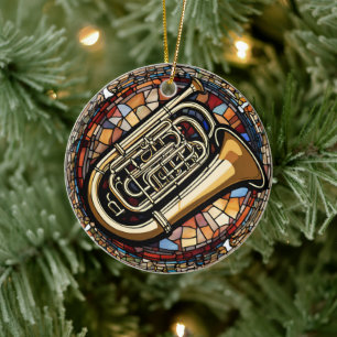 Tuba Music Julgransprydnad Keramik