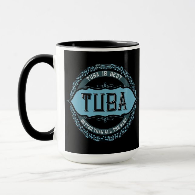 Tuba Music Note Circle Mug Mugg (Vänster)