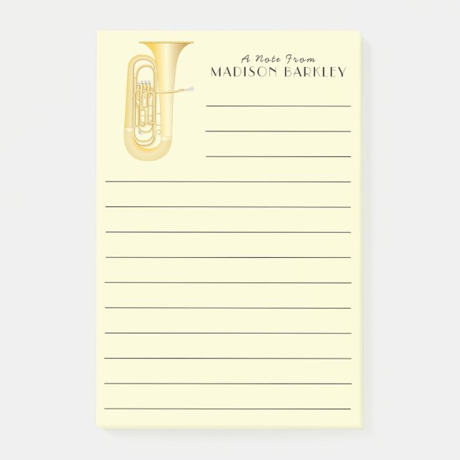 Tuba Music Teacher Post-it Block (Framsida)