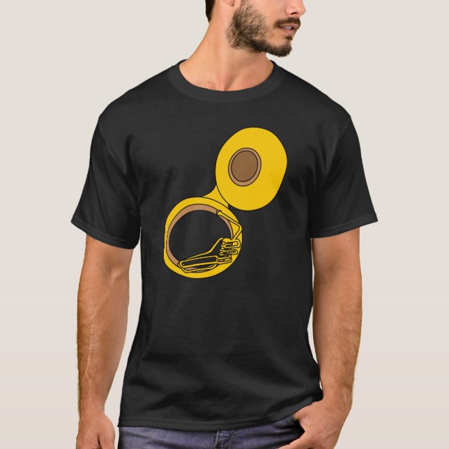 Tuba Musical Instrument T Shirt (Framsida)