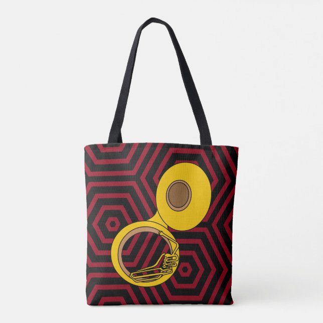 Tuba Musical Instrument Tygkasse (Baksida)