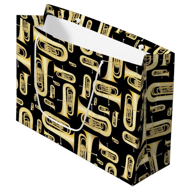 Tuba Musician Band Teacher Large Gift Bag (Framsidan Vinklad)