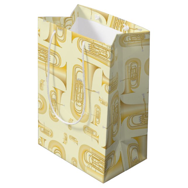 Tuba Musician Band Teacher Medium Gift Bag (Baksidan Vinklad)