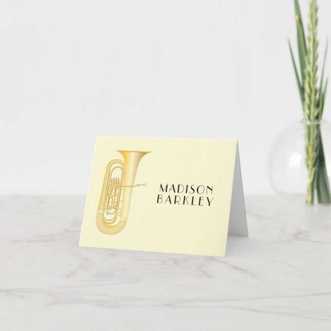 Tuba Musician Band Teacher Note Card Anteckningskort (Framsida)