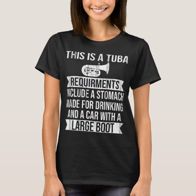 Tuba Musician Instrument Tuba Players T Shirt (Framsida)
