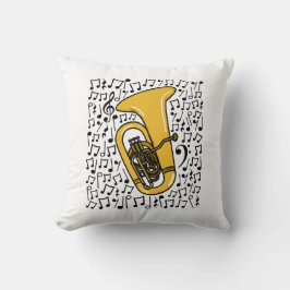 Tuba Musik noter Tubaist Brass Musician Kudde