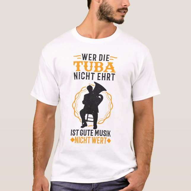 Tuba Musiker Tubist Tubaspieler Geschenk T Shirt (Framsida)