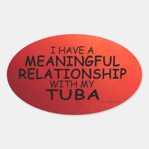 Tuba Oval-märke för meningsfull relation Ovalt Klistermärke
